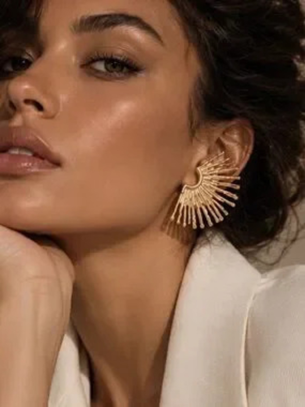 Golden Solstice Sculptural Earrings